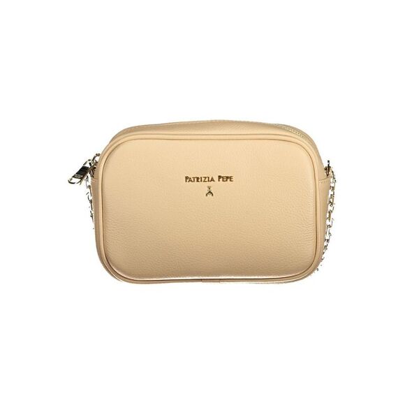 Patrizia Pepe Beige Leather Women Shoulder Women's Bag